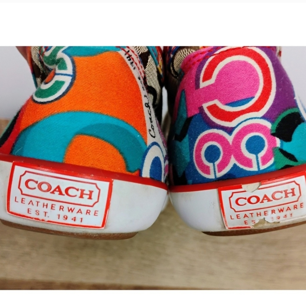 Coach Multicolor Canvas Sneakers - Picture 9 of 14